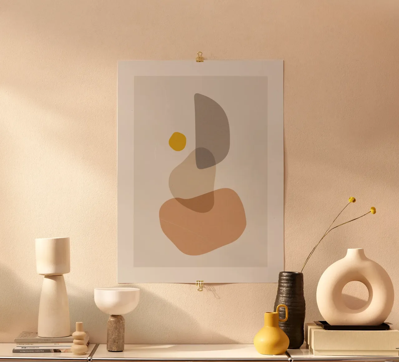 Formes abstraites - tons terre & minimalisme poster de Whole©