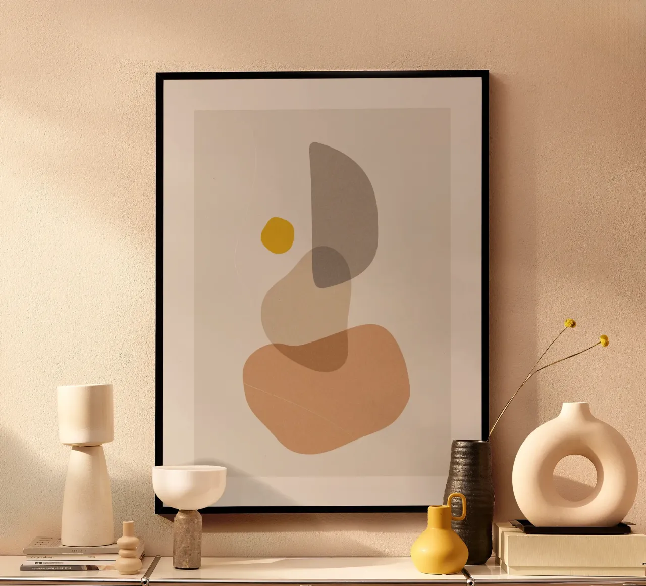 Formes abstraites - tons terre & minimalisme poster de Whole©