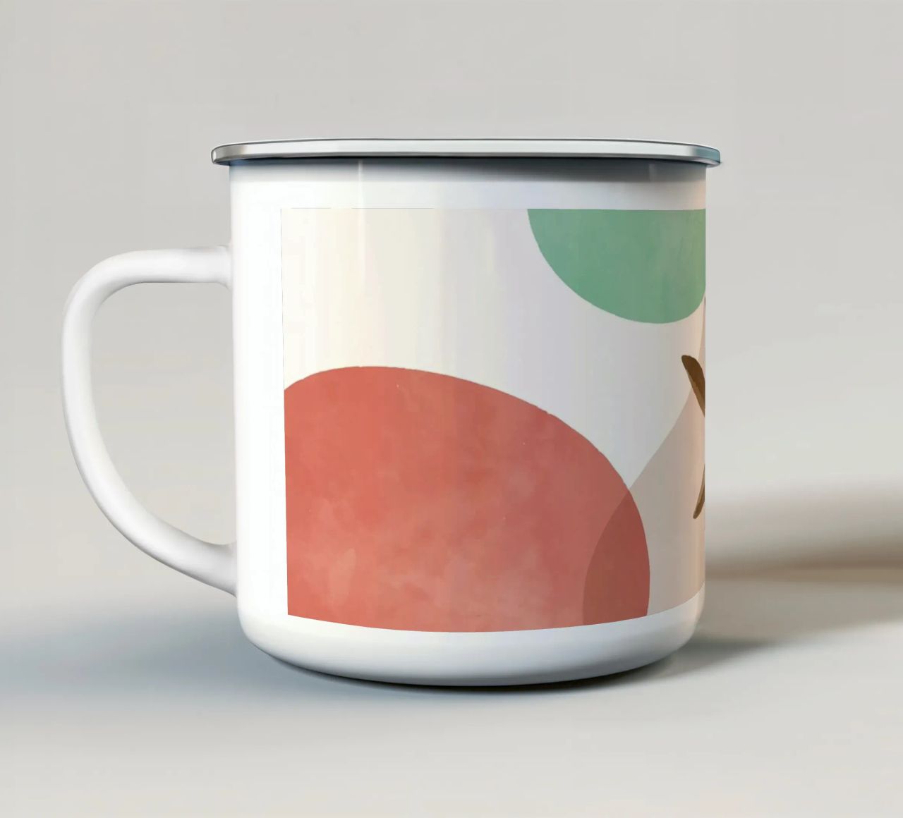 Foglie boho - Colori tenui e natura tazza in smalto da Whole©