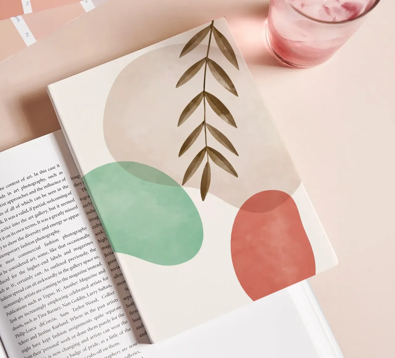 Boho leaves - Soft colours & nature notebook by Whole©