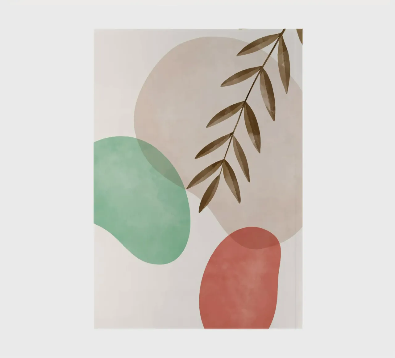Boho leaves - Soft colours & nature notebook by Whole©