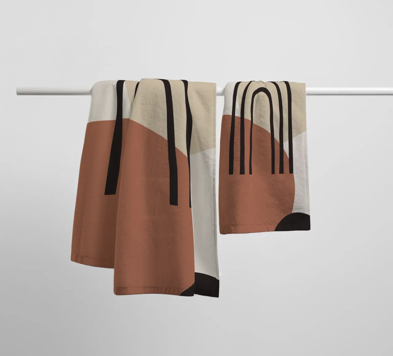 Boho Arch – Minimal & Erdtöne Handtuch von Whole©