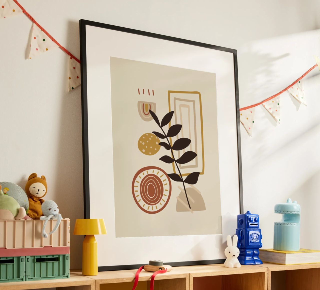 Collage Boho - Nature & tons terre poster de Whole©