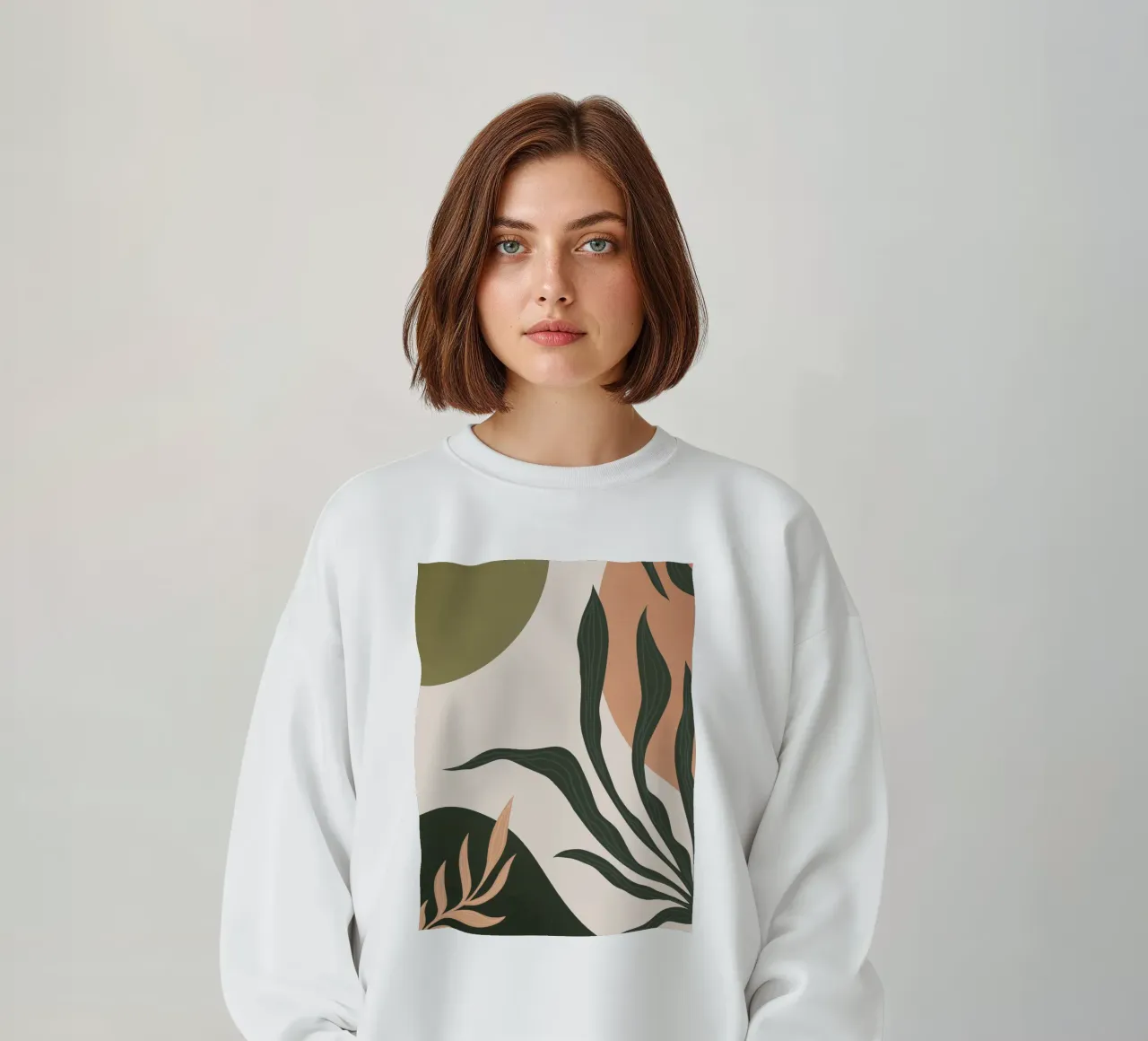 Eleganza botanica: toni verdi e colori della terra felpa da Whole©
