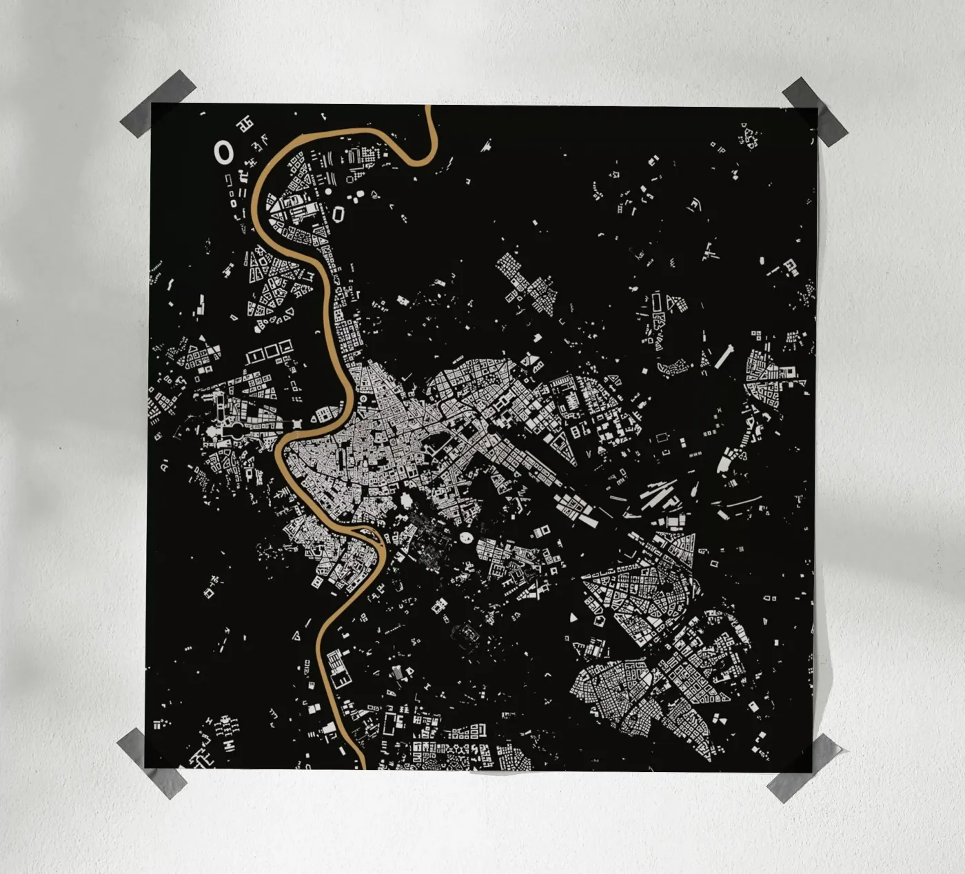 Rome Brown poster da Urban Maps