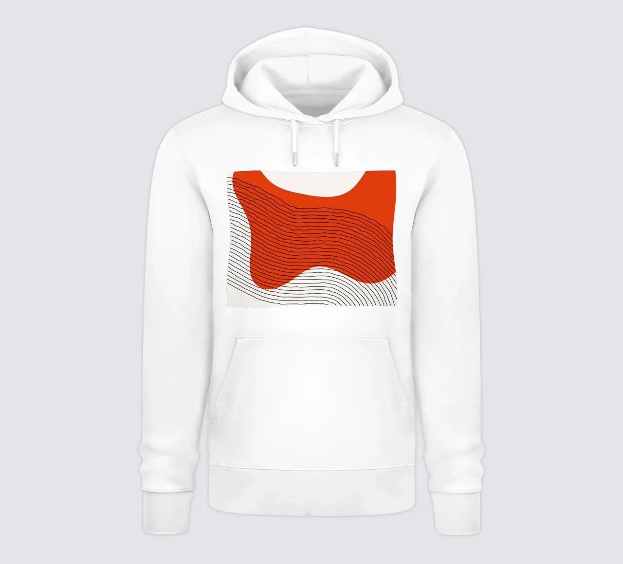 Linee astratte - Rosso dinamico felpa con cappuccio da Whole©