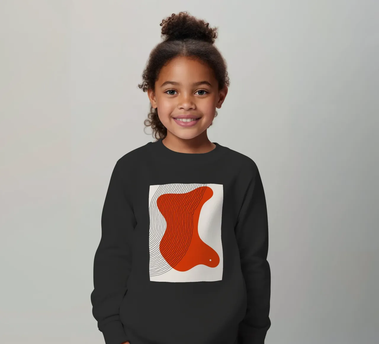 Abstrakte Linien – Dynamisches Rot Kinder Sweatshirt von Whole©