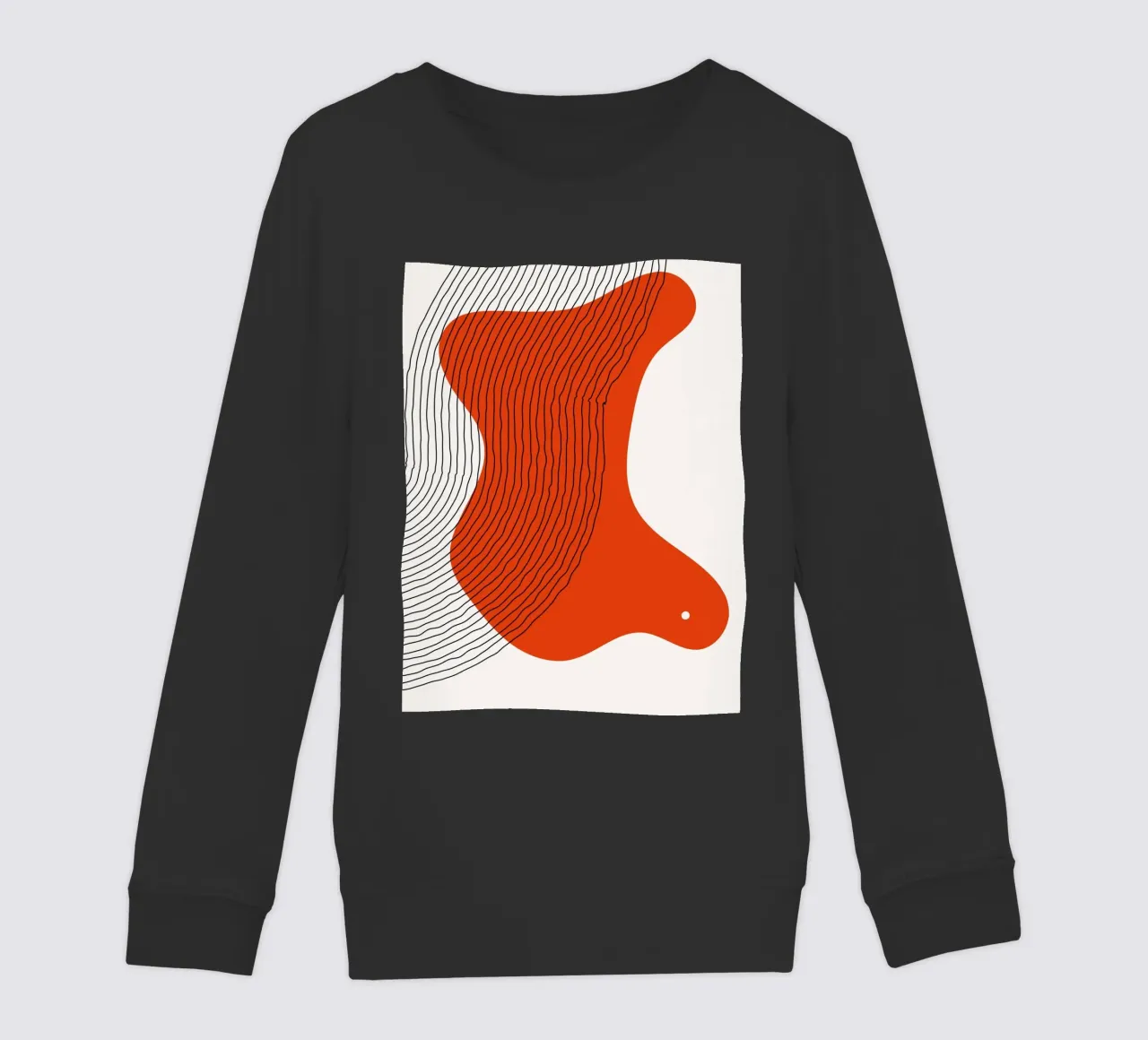 Abstrakte Linien – Dynamisches Rot Kinder Sweatshirt von Whole©