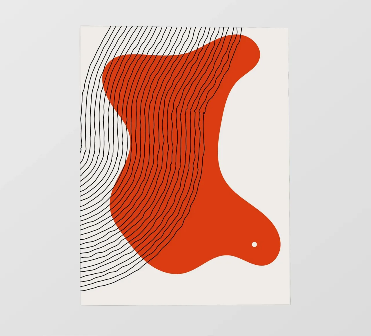 Linee astratte - Rosso dinamico telo in pvc da Whole©