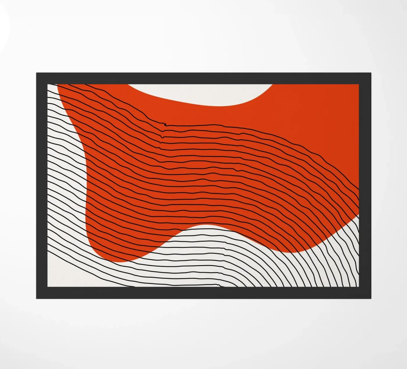 Abstract lines - Dynamic red doormat by Whole©