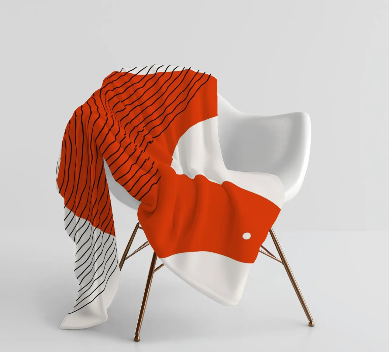 Abstract lines - Dynamic red fleece blanket by Whole©