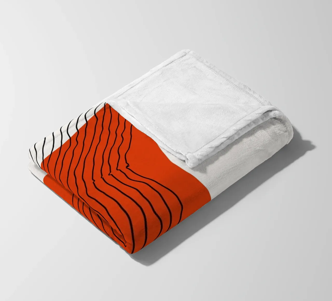 Abstract lines - Dynamic red fleece blanket by Whole©