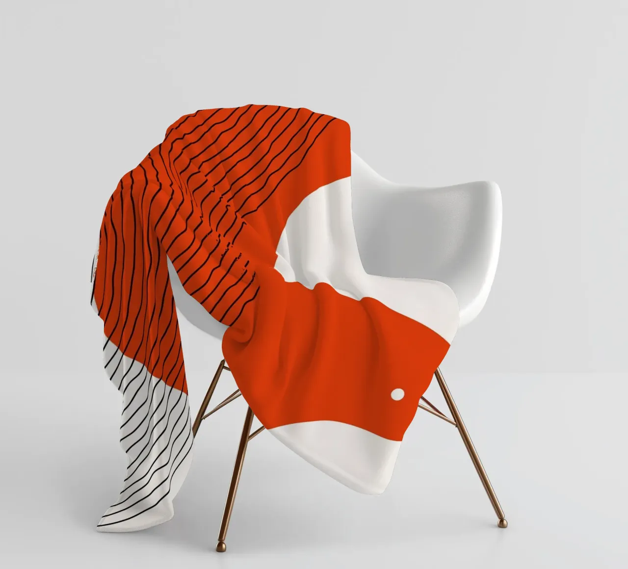 Abstract lines - Dynamic red fleece blanket by Whole©