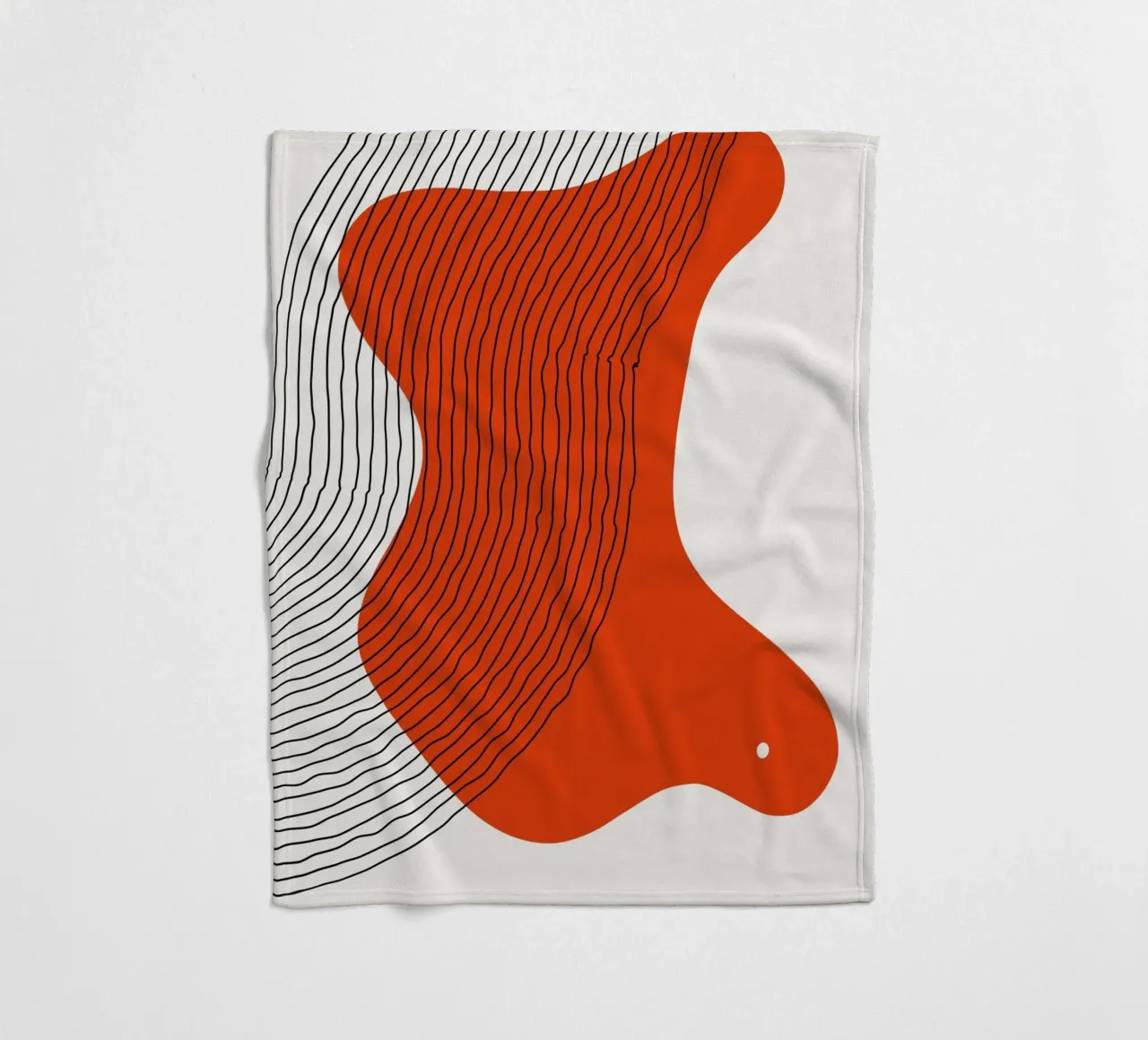 Abstract lines - Dynamic red fleece blanket by Whole©