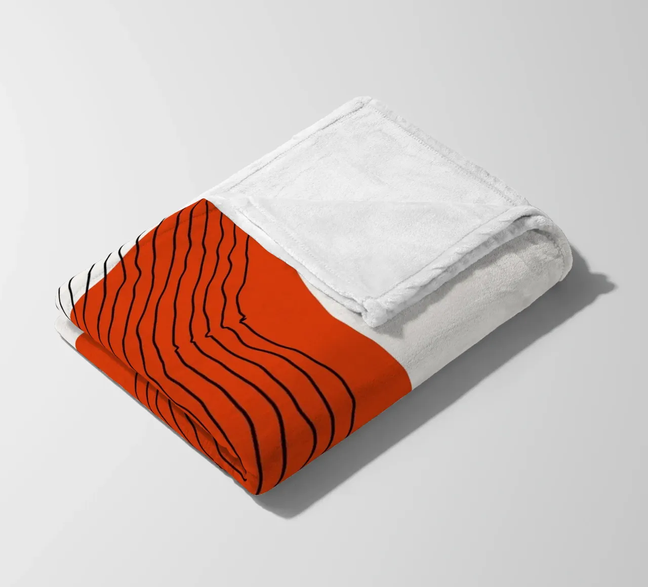 Abstract lines - Dynamic red fleece blanket by Whole©