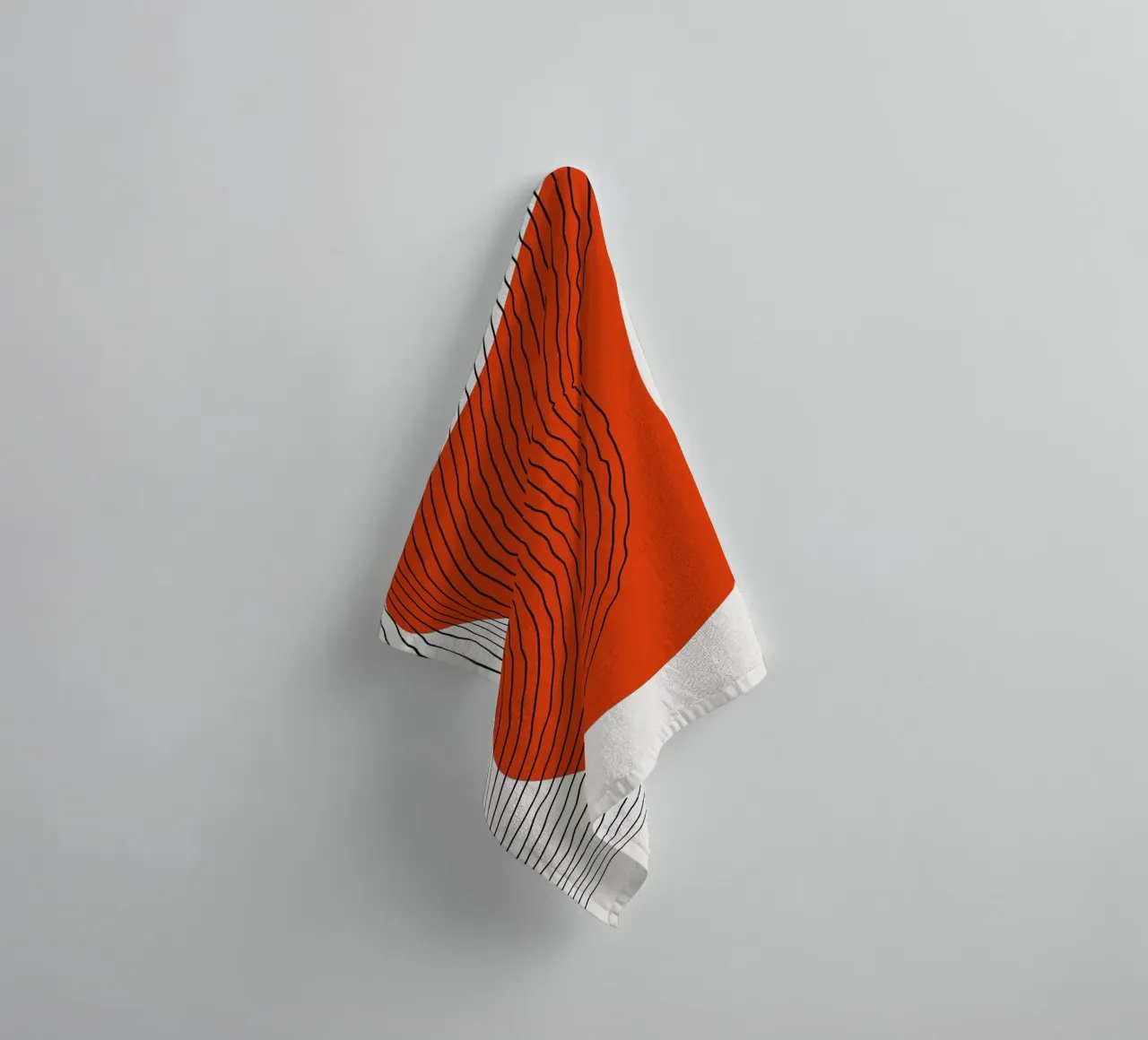 Abstract lines - Dynamic red towel by Whole©