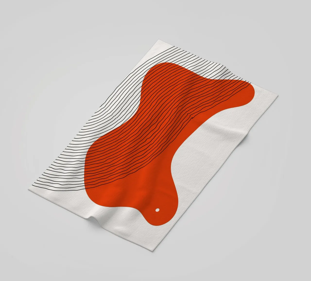 Linee astratte - Rosso dinamico telo mare da Whole©
