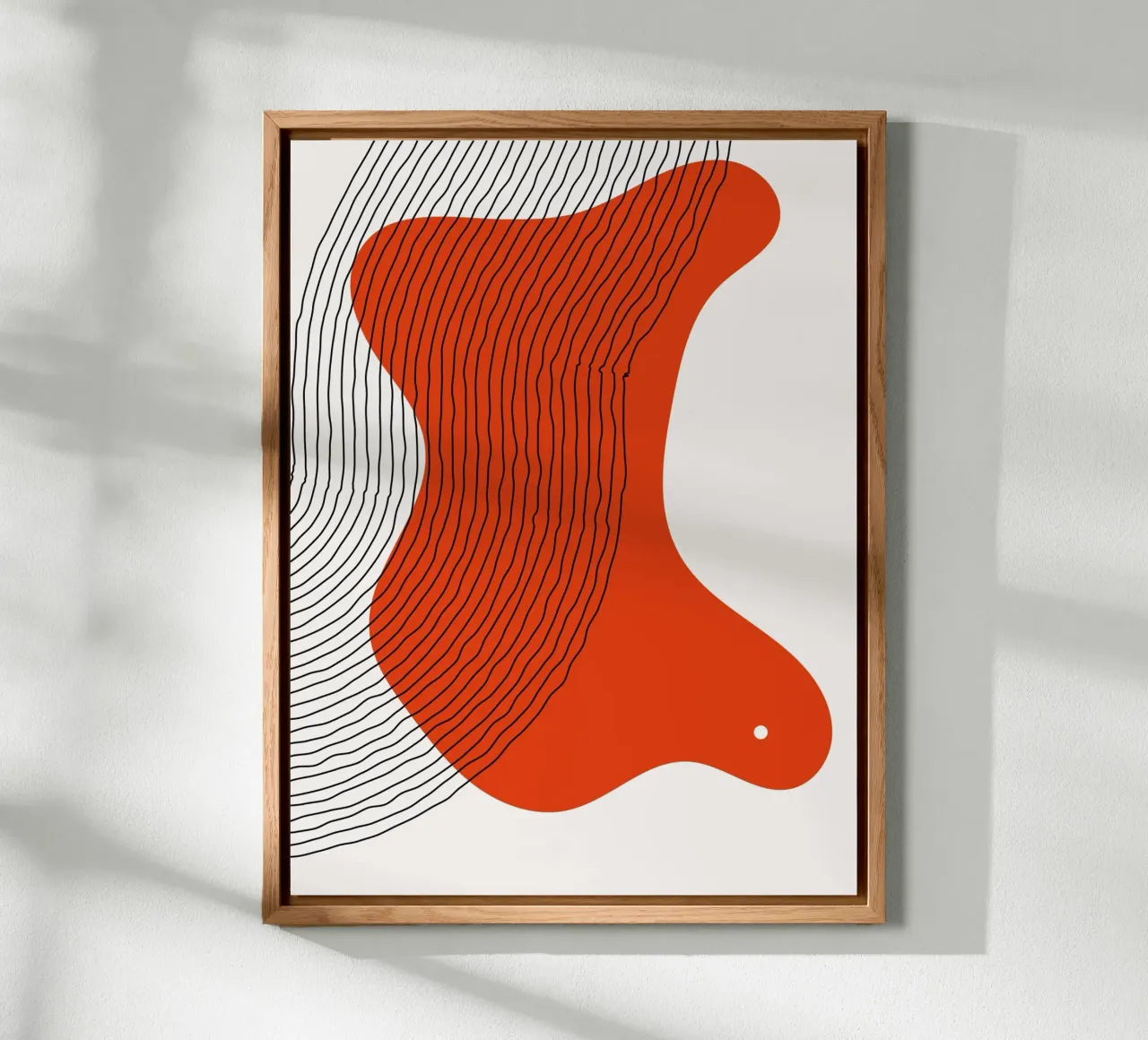 Abstract lines - Dynamic red alu-dibond by Whole©