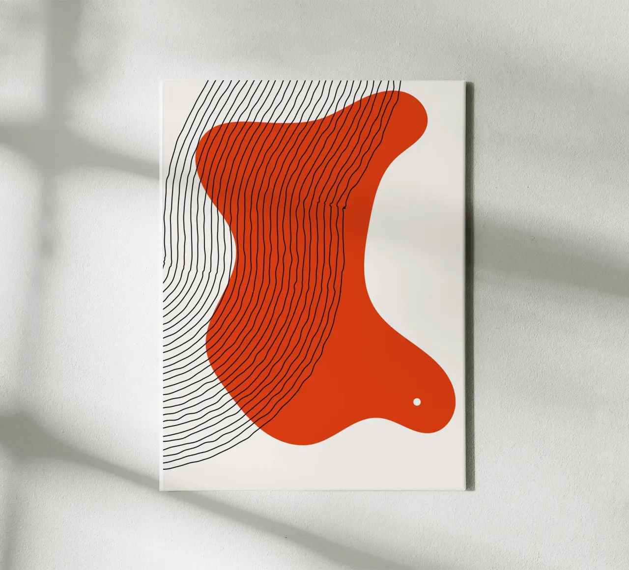 Abstract lines - Dynamic red canvas by Whole©