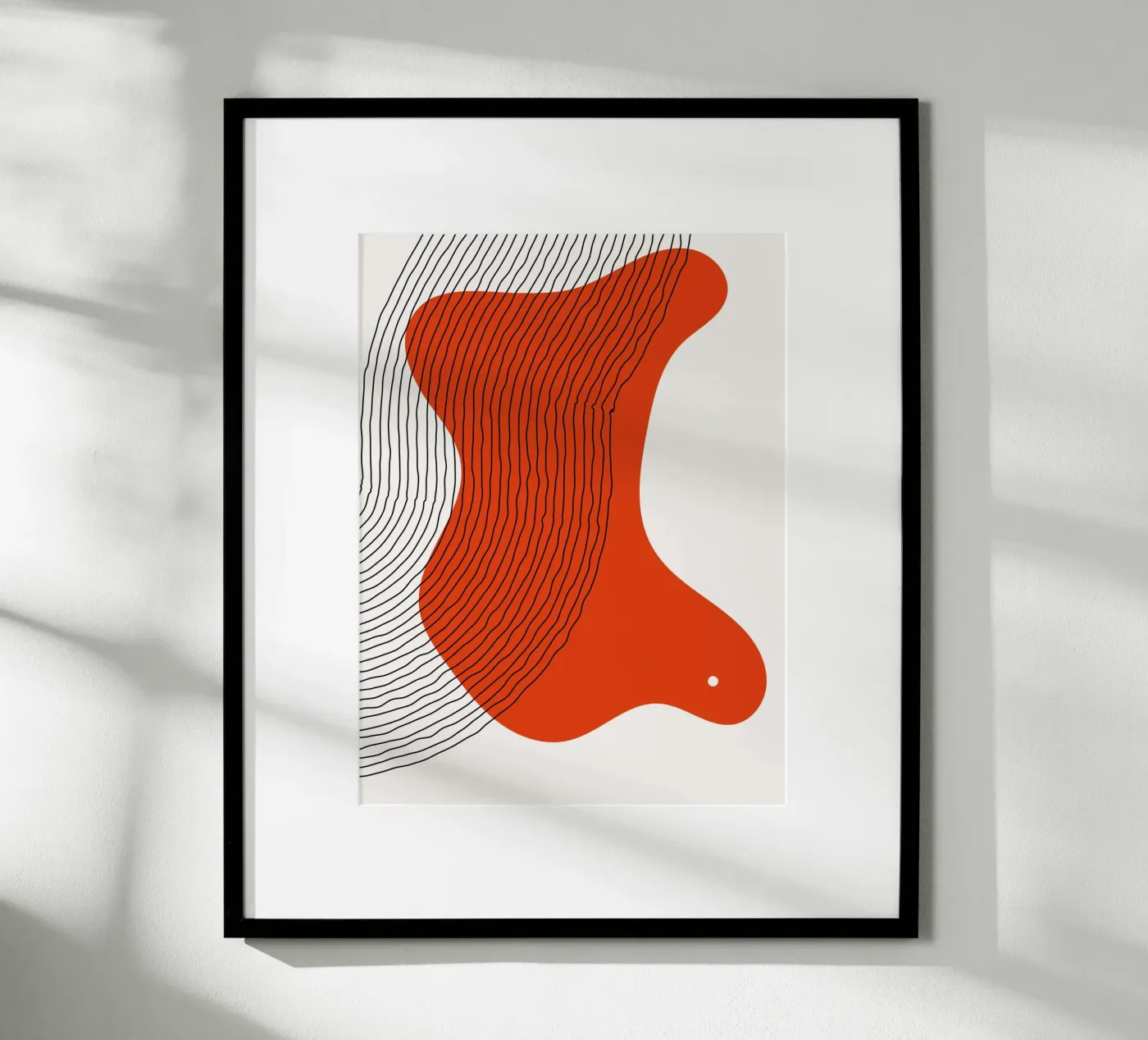 Abstract lines - Dynamic red poster by Whole©