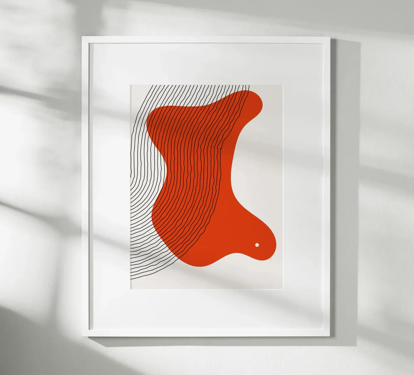 Abstract lines - Dynamic red poster by Whole©