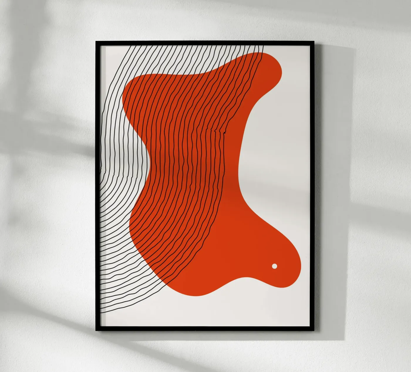 Abstract lines - Dynamic red poster by Whole©