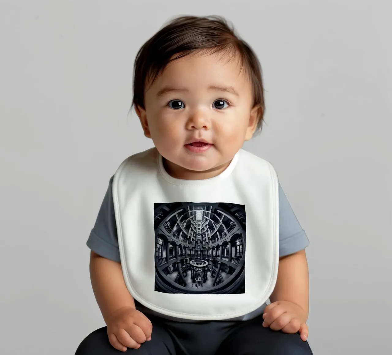 Sphere 052 - Symmetrical Architecture baby bib by Spheres