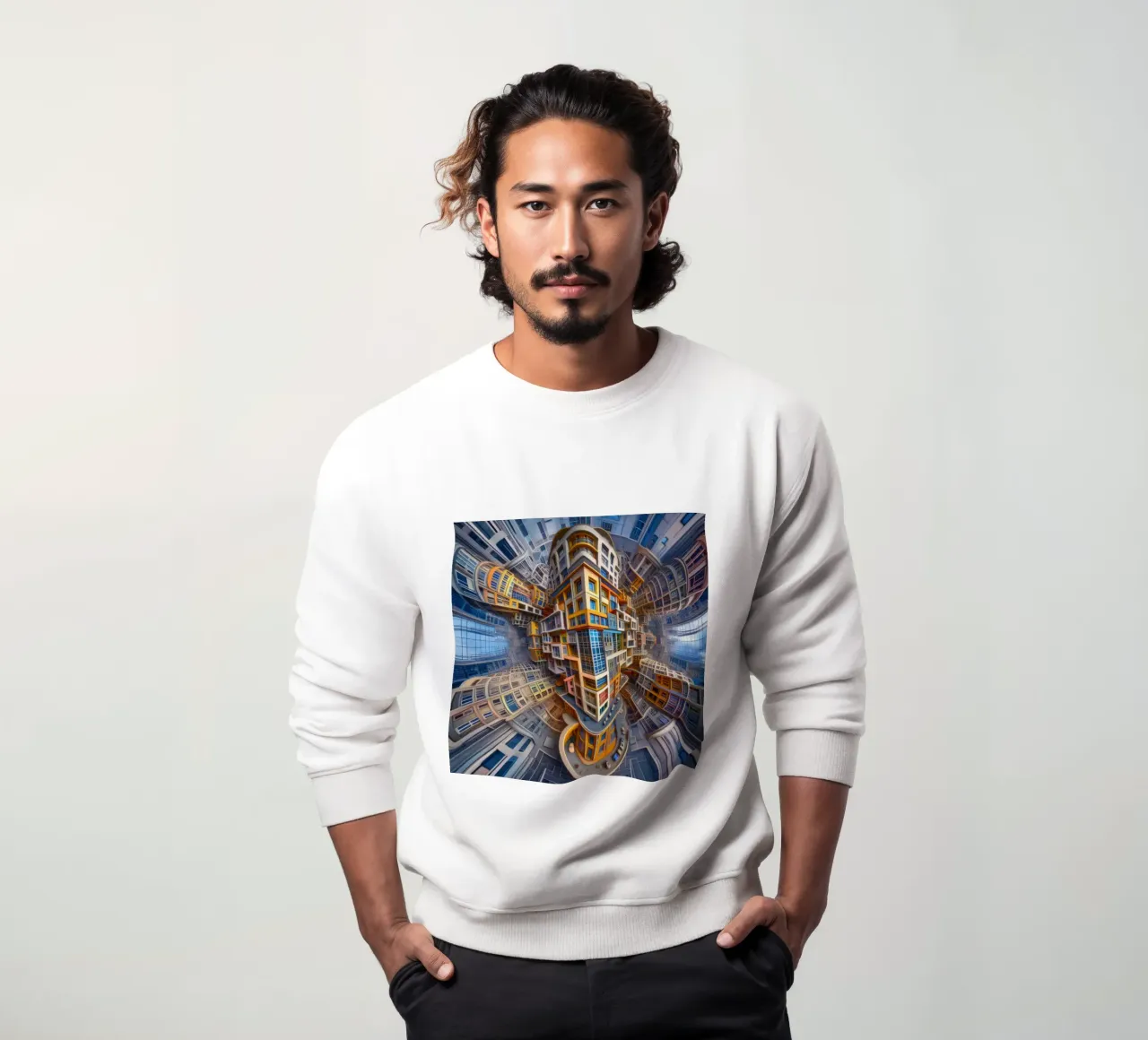 Sphere 053 - Futuristic Building Design With Vibrant Colors sudadera de Spheres
