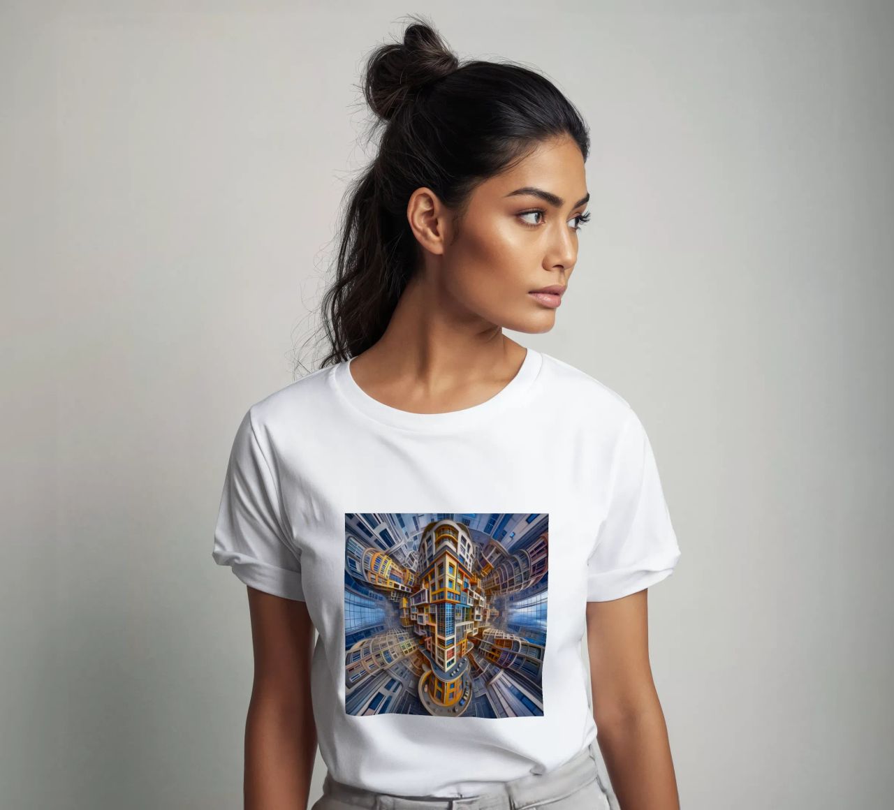 Sphere 053 - Futuristic Building Design With Vibrant Colors t-shirt da Spheres