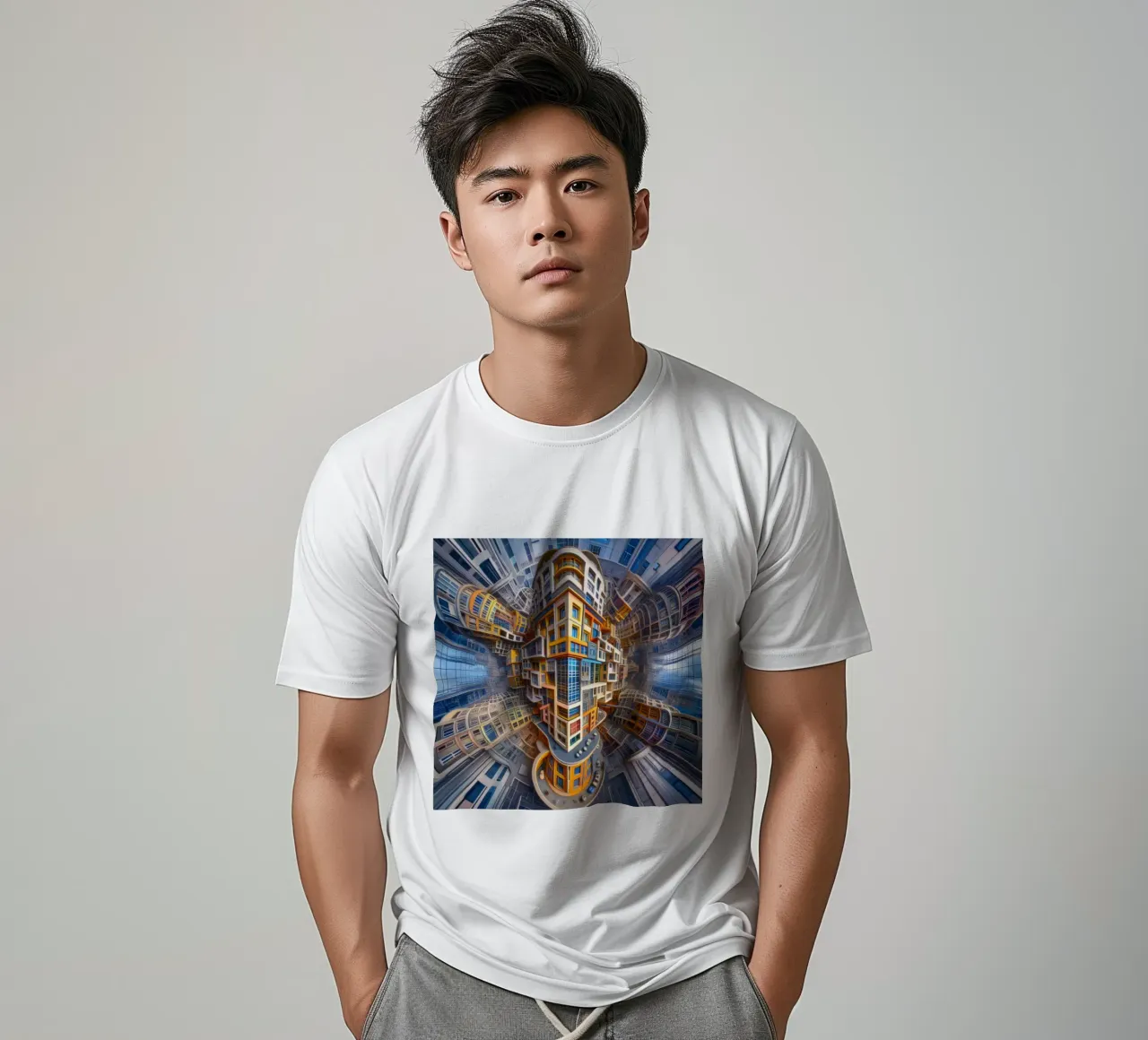 Sphere 053 - Futuristic Building Design With Vibrant Colors t-shirt by Spheres