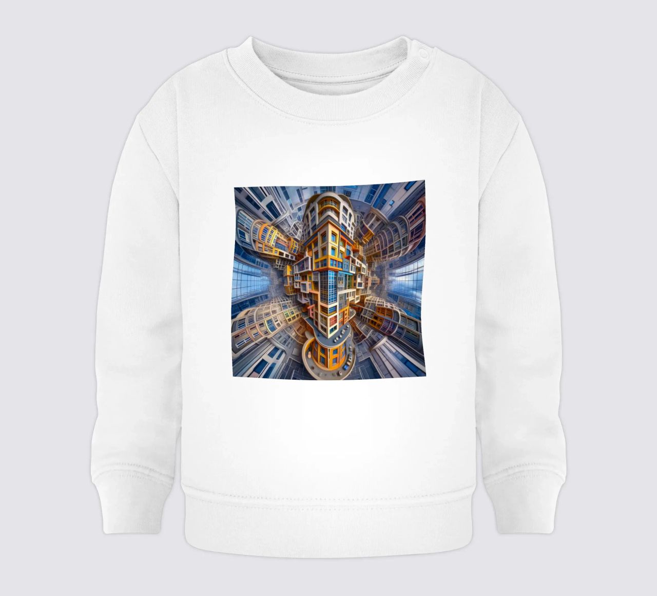 Sphere 053 - Futuristic Building Design With Vibrant Colors felpa neonato da Spheres
