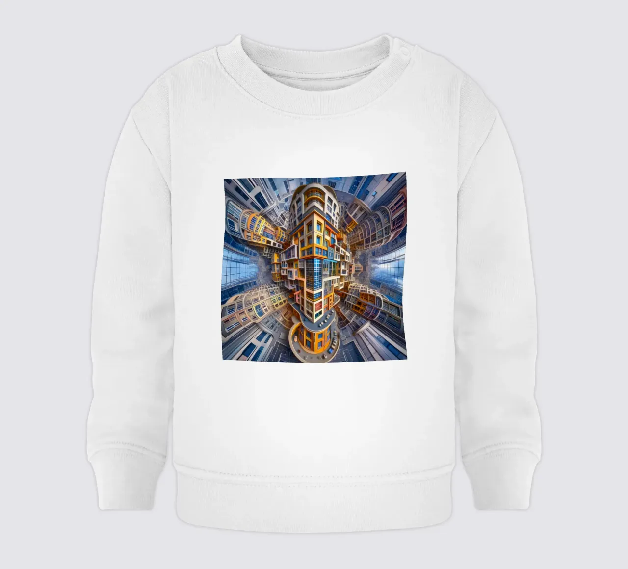 Sphere 053 - Futuristic Building Design With Vibrant Colors felpa neonato da Spheres