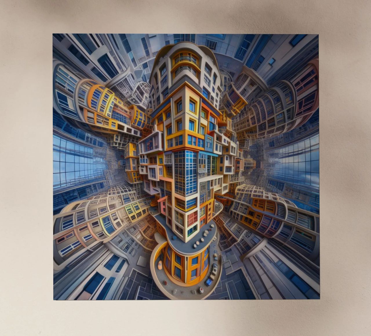 Sphere 053 - Futuristic Building Design With Vibrant Colors pellicola backlit da Spheres