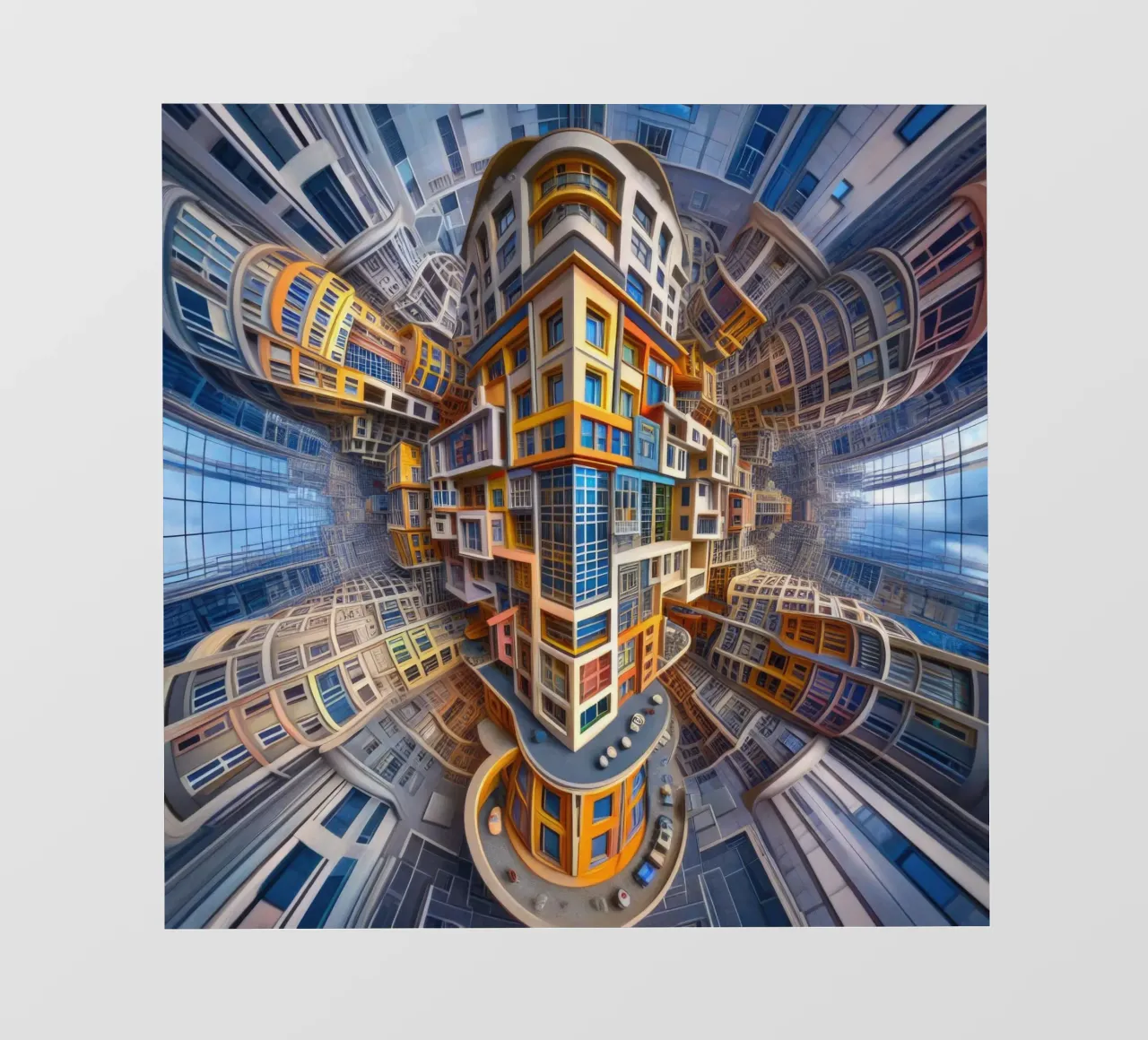 Sphere 053 - Futuristic Building Design With Vibrant Colors telo in pvc da Spheres