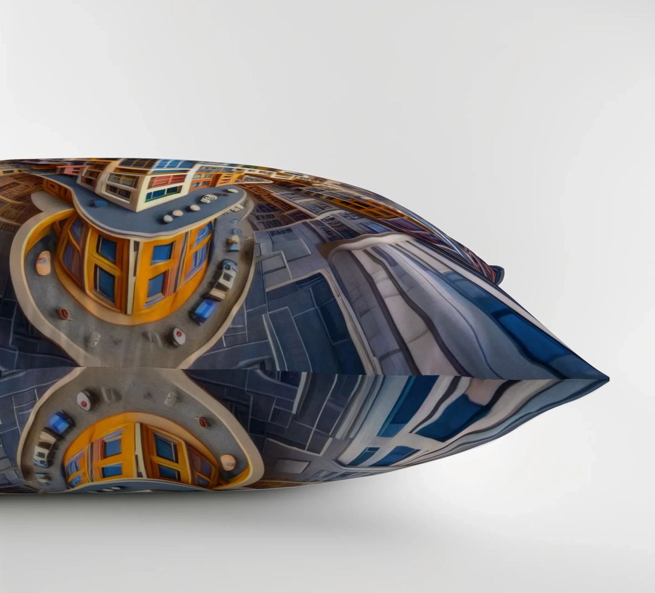 Sphere 053 - Futuristic Building Design With Vibrant Colors cuscino da Spheres