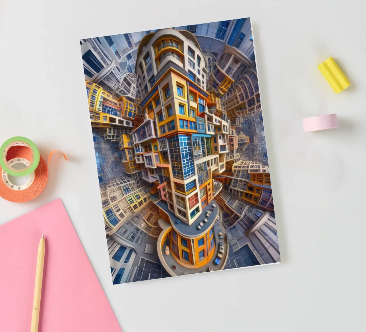 Sphere 053 - Futuristic Building Design With Vibrant Colors notebook by Spheres