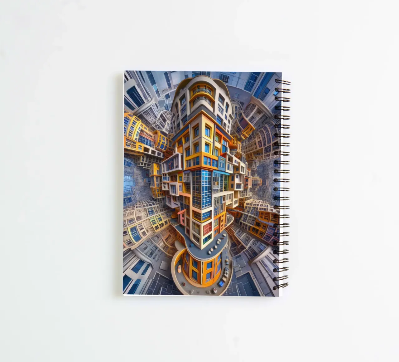 Sphere 053 - Futuristic Building Design With Vibrant Colors spiral notebook by Spheres
