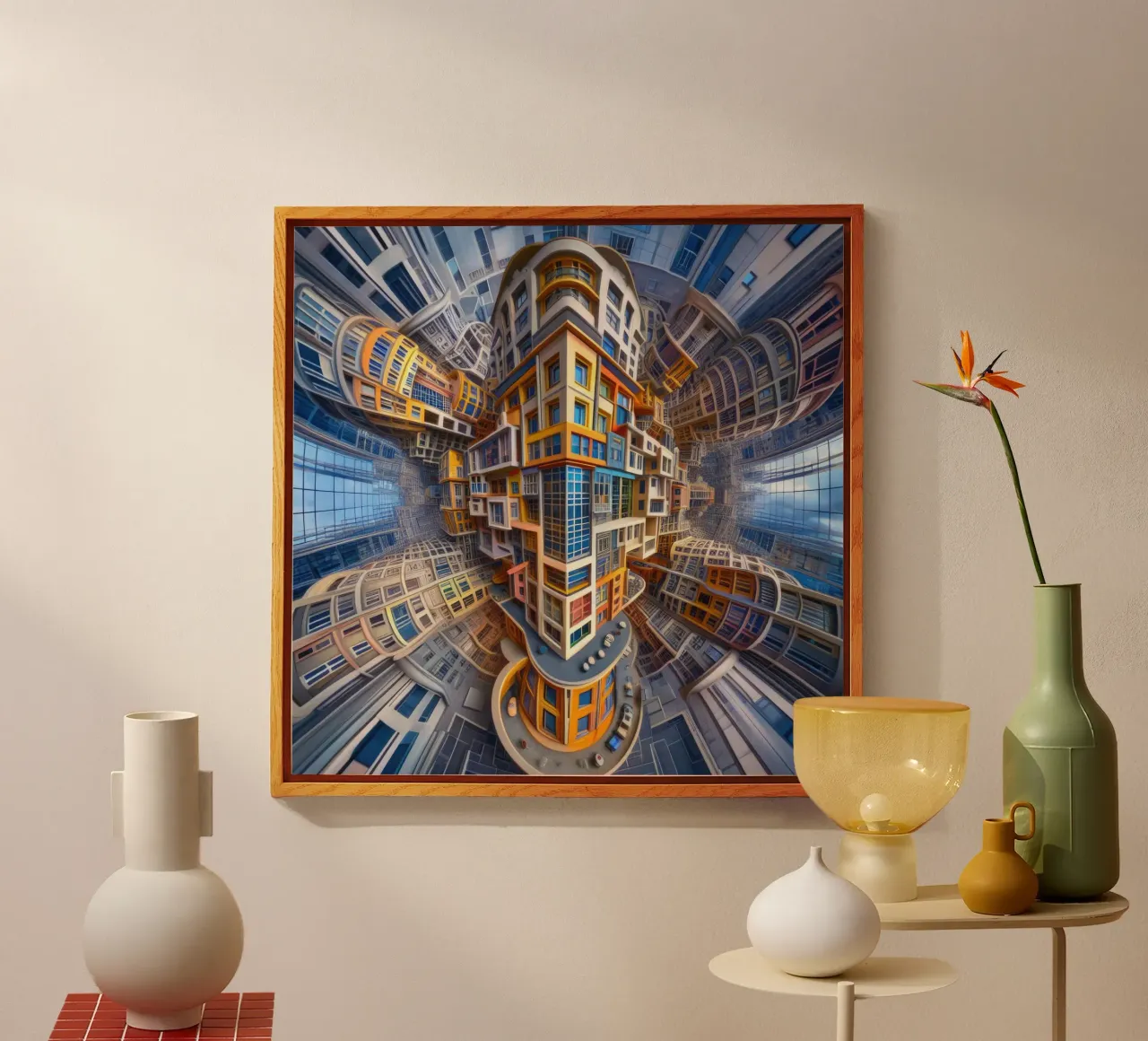 Sphere 053 - Futuristic Building Design With Vibrant Colors plexiglass da Spheres