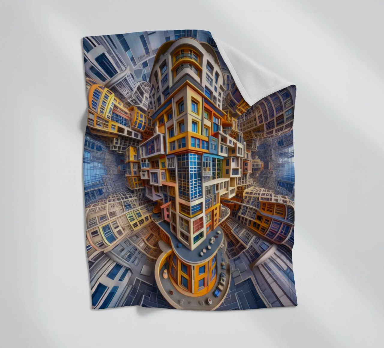 Sphere 053 - Futuristic Building Design With Vibrant Colors coperta in pile da Spheres