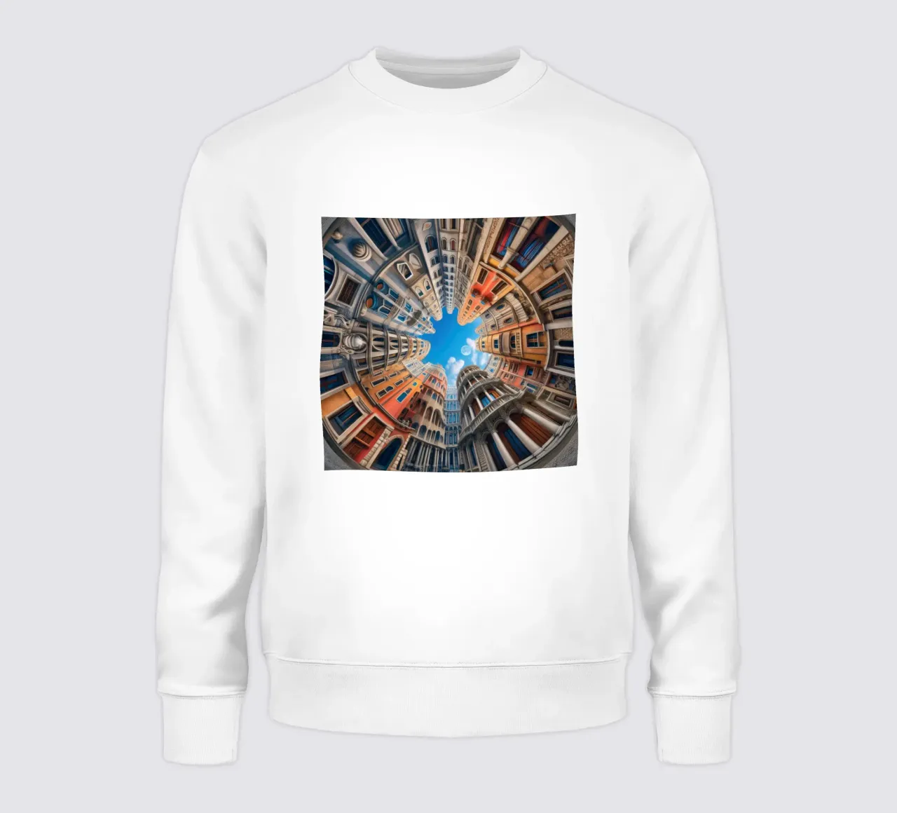 Sphere 054 - Circular Urban Skyline Sweatshirt von Spheres
