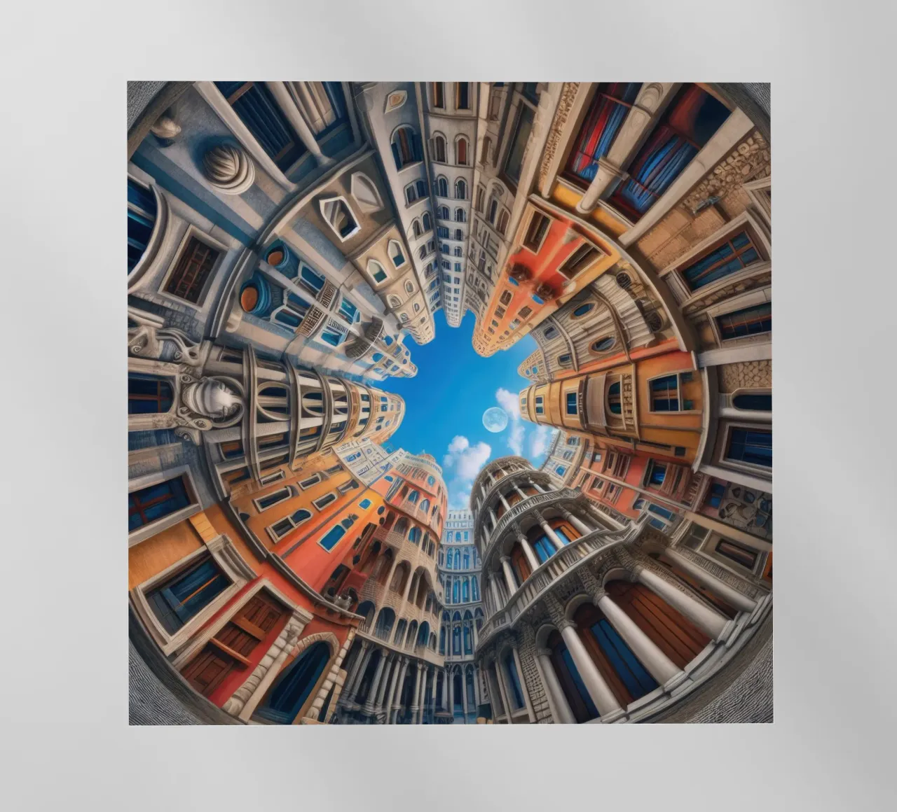 Sphere 054 - Circular Urban Skyline pellicola backlit da Spheres