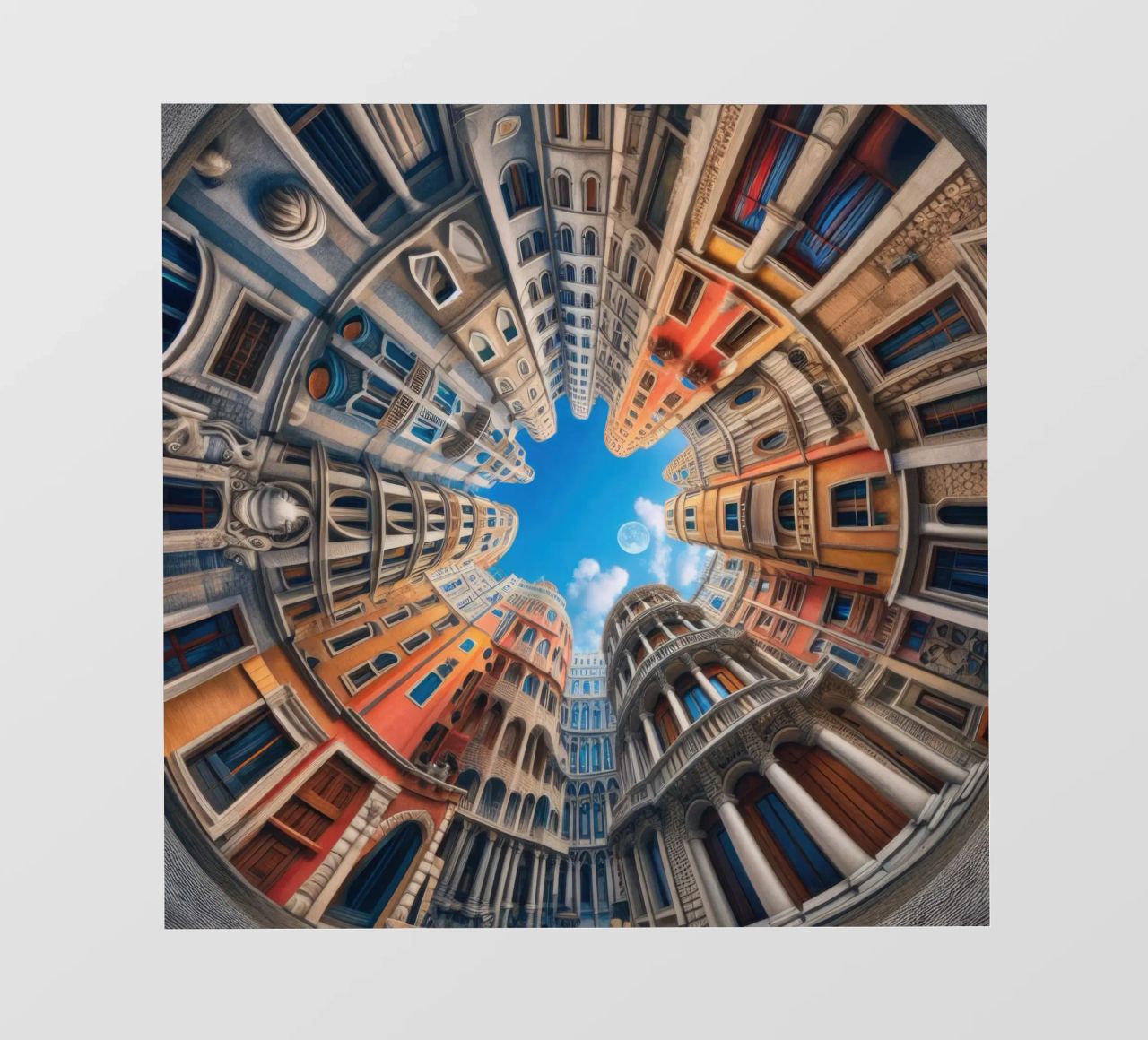 Sphere 054 - Circular Urban Skyline pellicola backlit da Spheres
