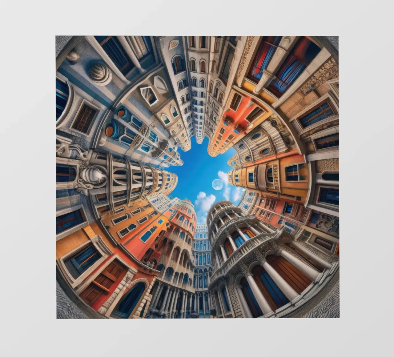 Sphere 054 - Circular Urban Skyline pellicola backlit da Spheres