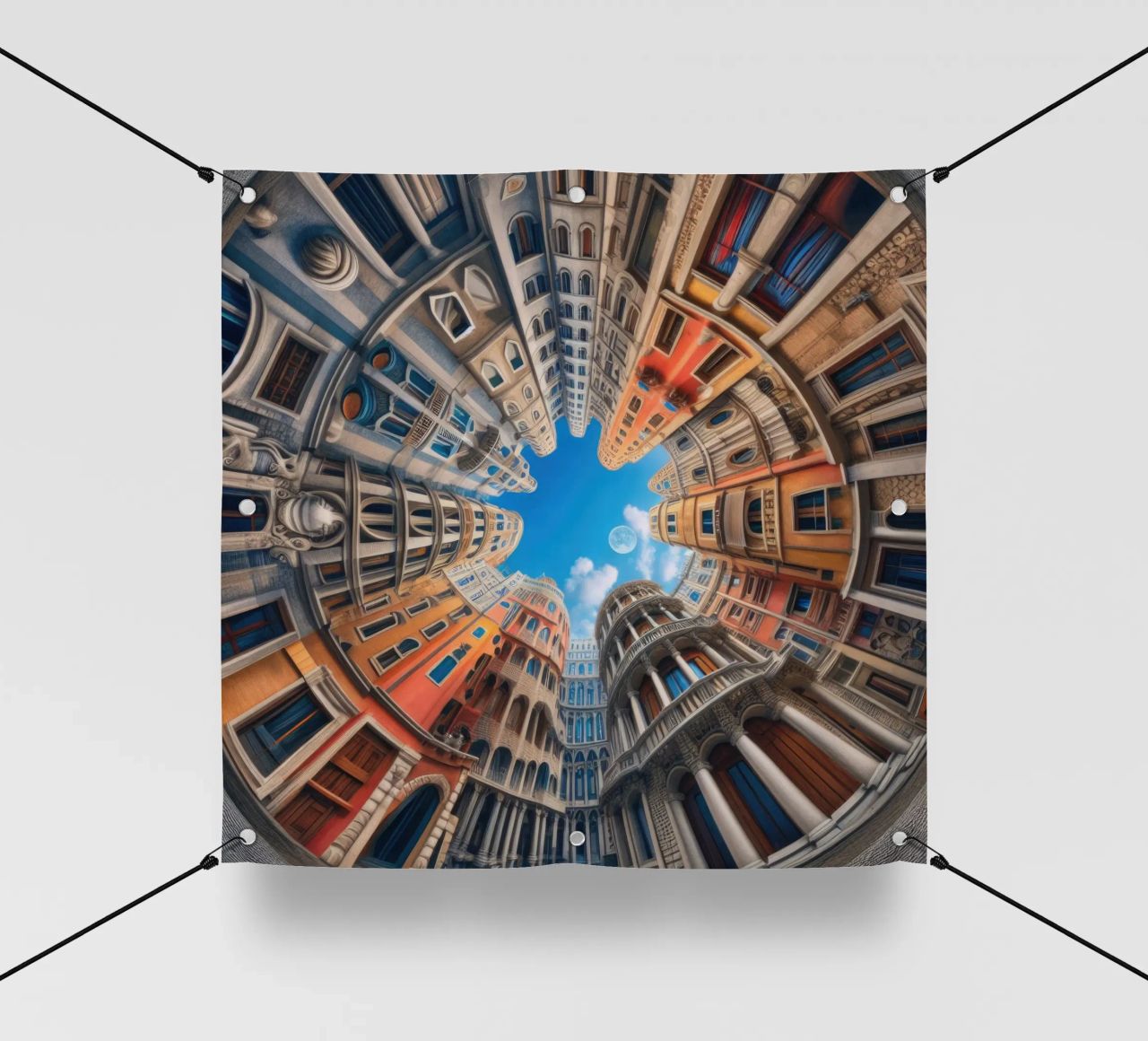 Sphere 054 - Circular Urban Skyline telo in pvc da Spheres