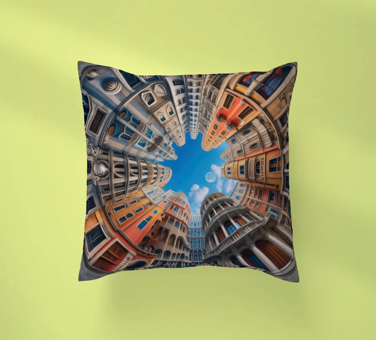 Sphere 054 - Circular Urban Skyline cuscino da Spheres