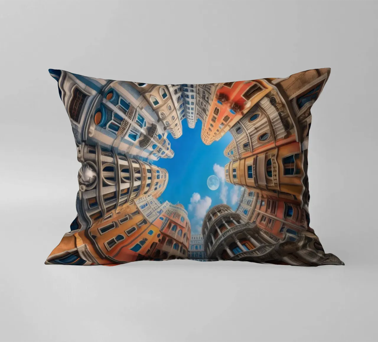 Sphere 054 - Circular Urban Skyline cuscino da Spheres