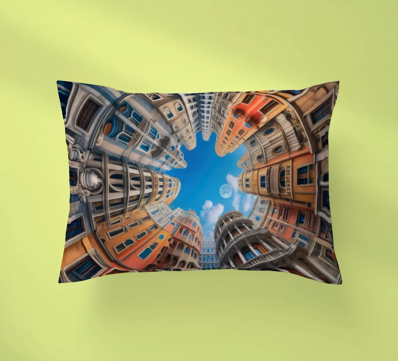Sphere 054 - Circular Urban Skyline cuscino da Spheres