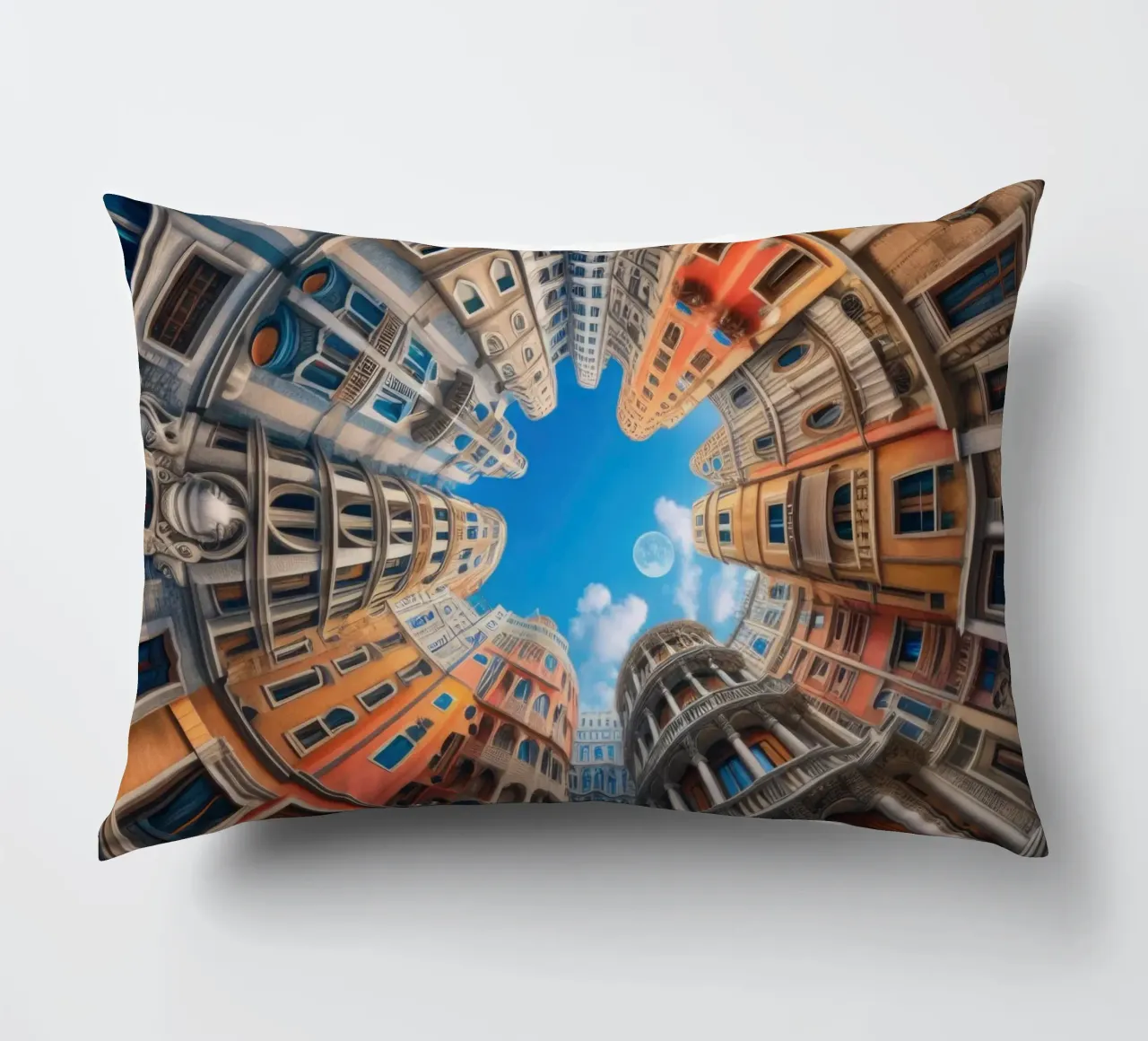Sphere 054 - Circular Urban Skyline cuscino da Spheres