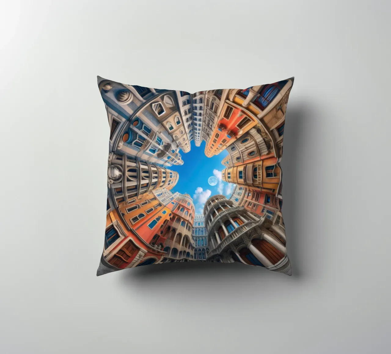 Sphere 054 - Circular Urban Skyline cuscino da Spheres