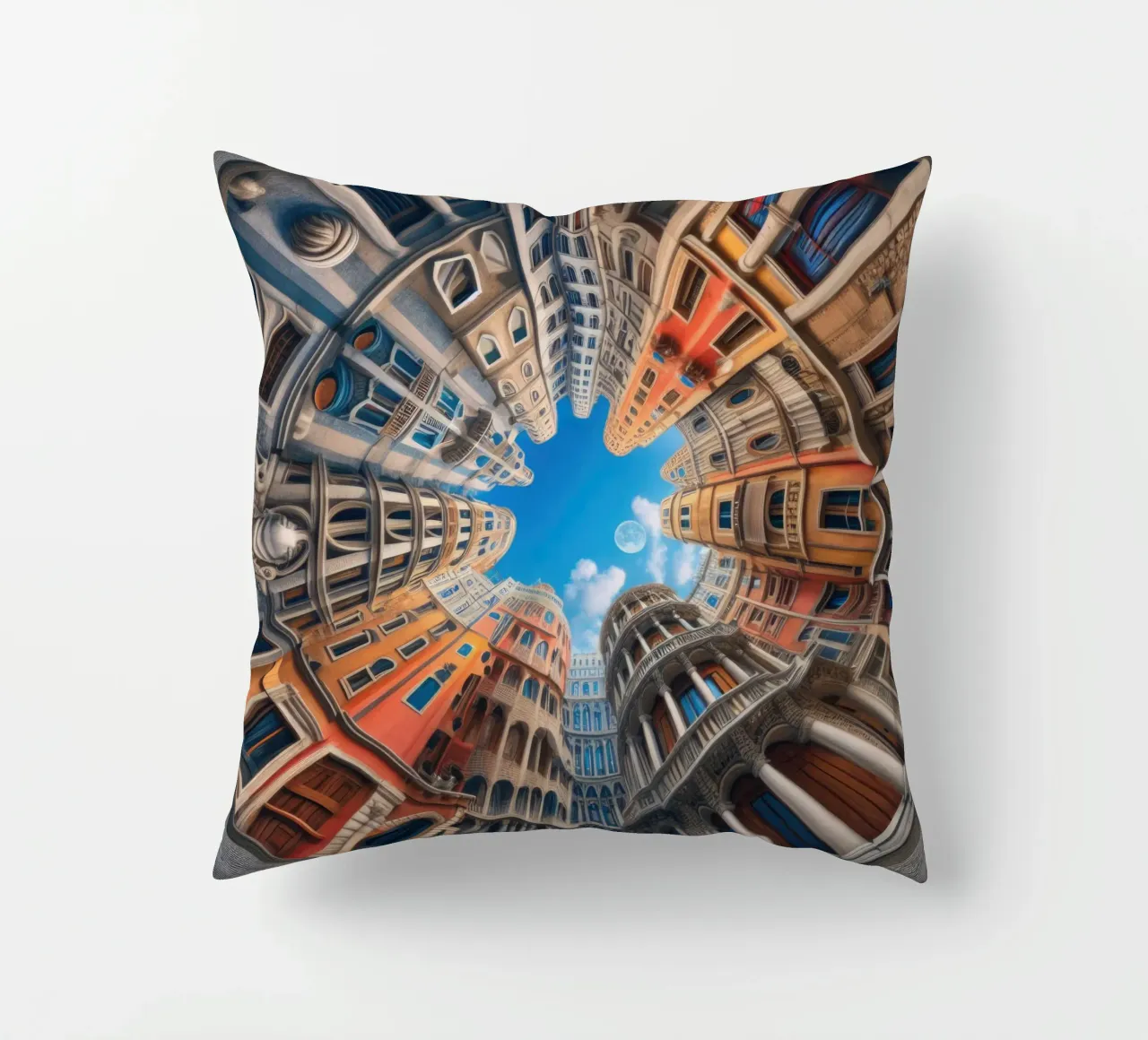 Sphere 054 - Circular Urban Skyline cuscino da Spheres
